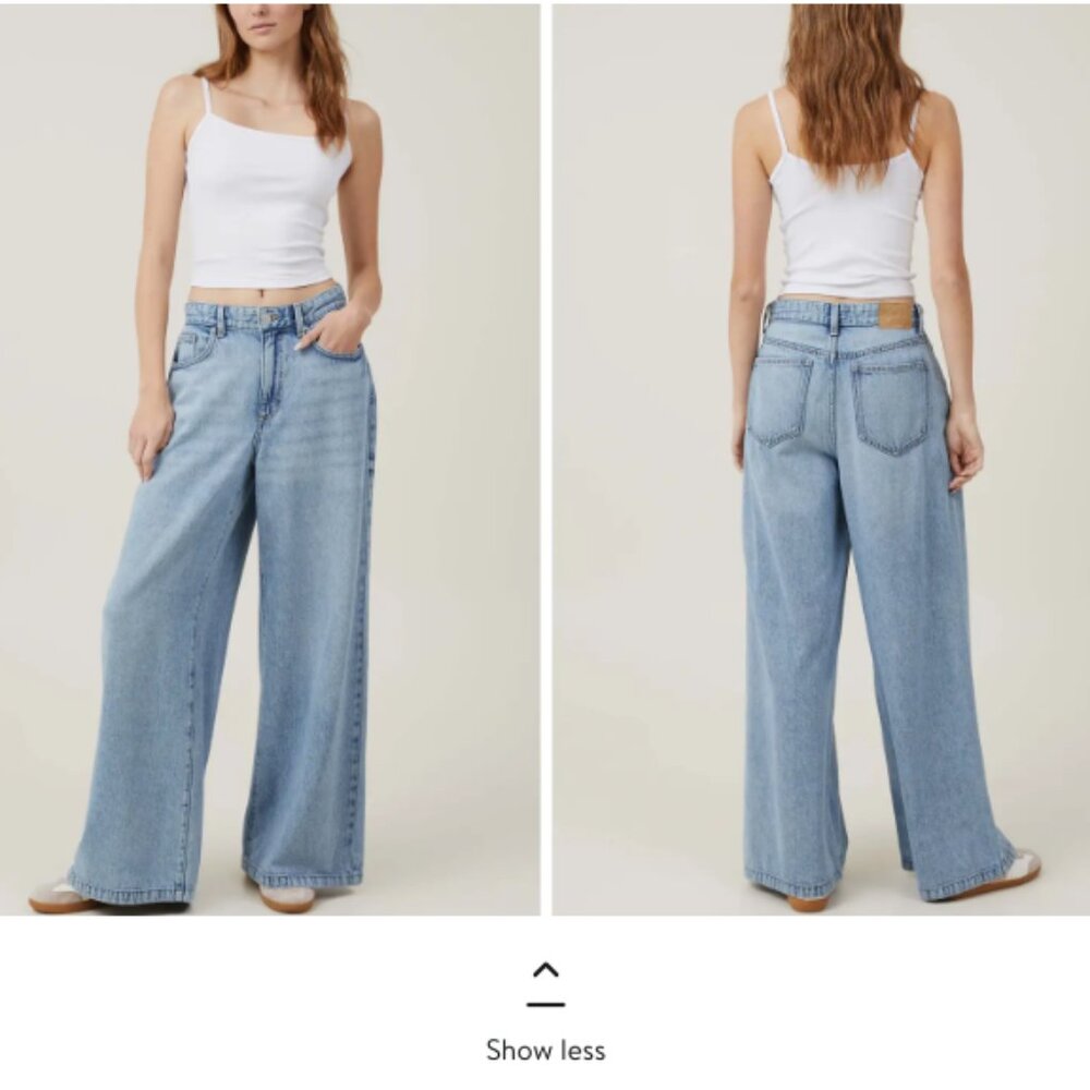Cotton On Light Blue Wide Leg Jeans